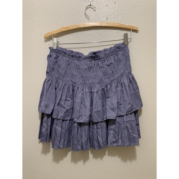 Mustard Seed Skirt with Ruffles Bluish Purple Small S NWT - Picture 2 of 5